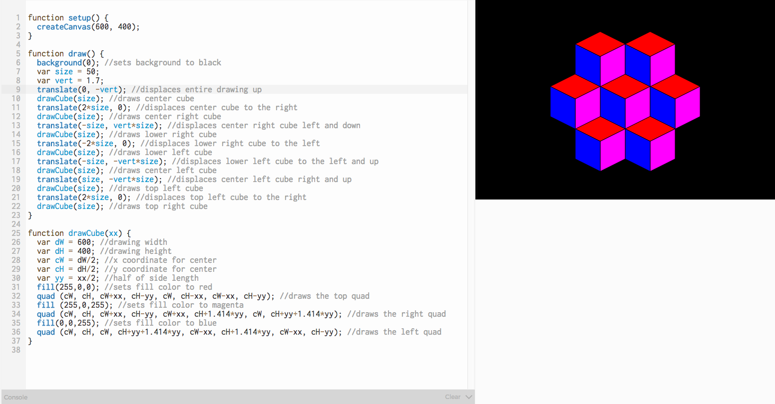 First Cube Tesselation