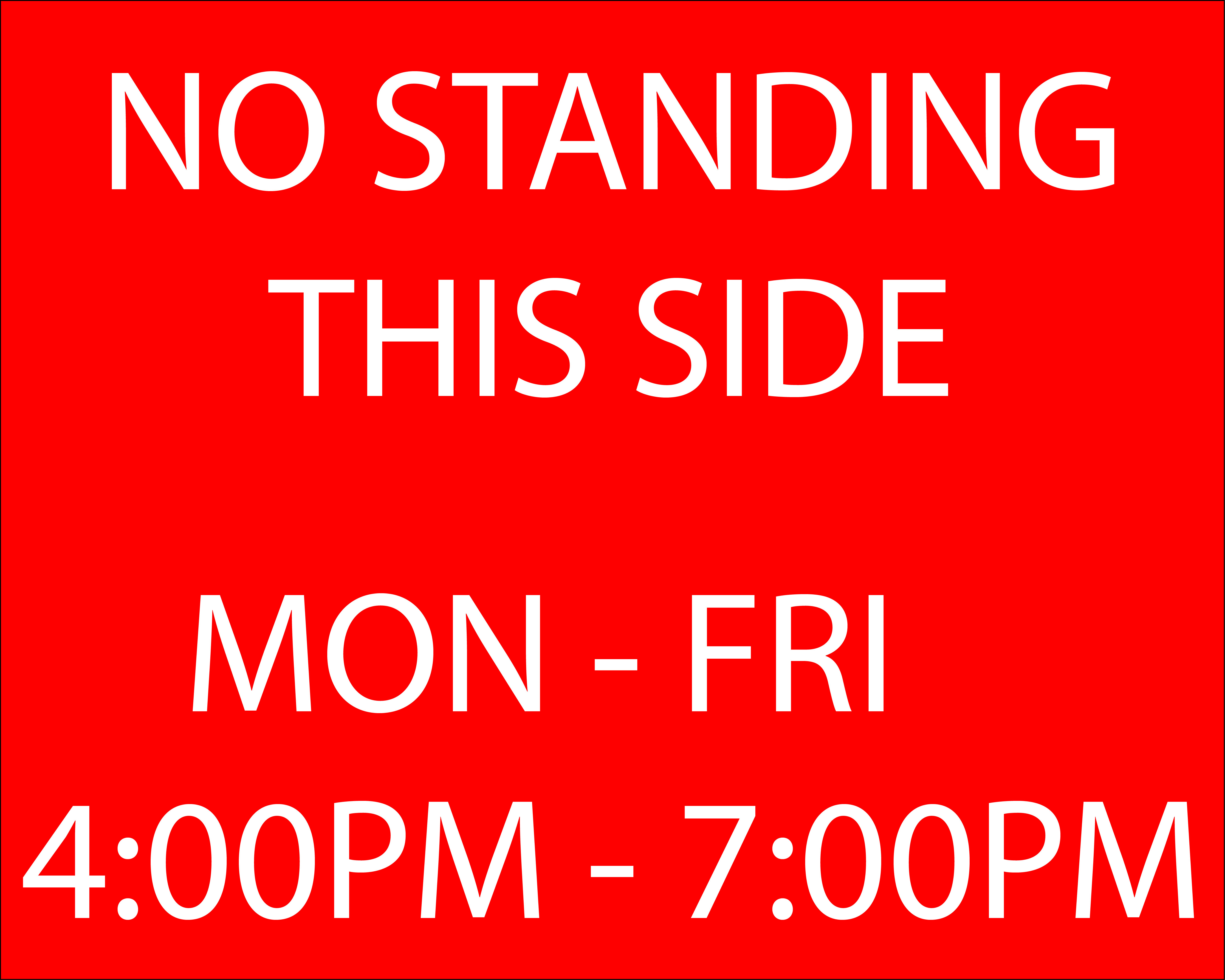 No Standing